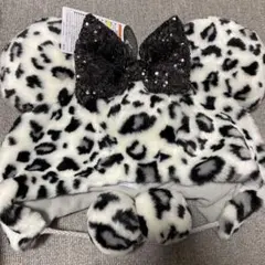 【1-2日発送】白　ヒョウ柄　ミニー　ファンキャップ　レオパード　新品タグ付き
