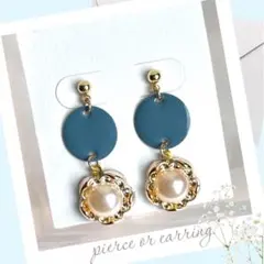 No.12 ボタンピアス ゴールド ハンドメイド ピアス イヤリング フラワー