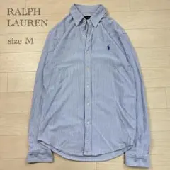ラルフローレン　ボタンダウンニットオックスフォードシャツ　ストライプ　ストレッチ