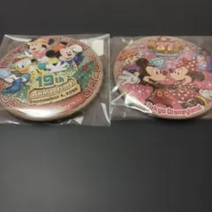東京ディズニーリゾート アニバーサリー缶バッジ 2点セット