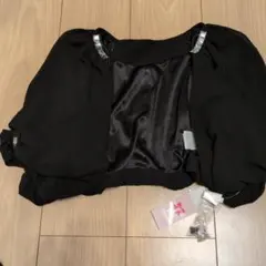 【新品タグ付】半袖カーディガン 黒　パーティー　カーディガン　ボレロ　結婚式