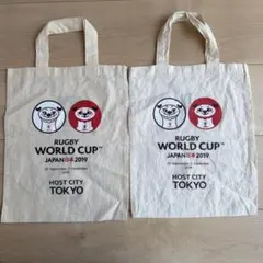 トートバッグ　2つ　ラグビー日本代表対オールブラックス　2019 　A4サイズのサムネイル