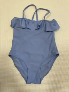 水着 女の子 水色 フリル付 110cm 4〜6歳用