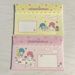 キキララ リトルツインスターズ 封筒＋シール