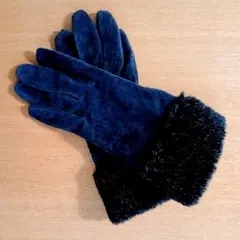 COMME CA ISM コムサイズム　スエード　ファー付き　革 手袋