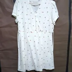 チューリップ柄　ミニワンピース