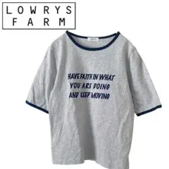 ローリーズファーム リンガーTシャツ ロゴ グレー y2k LOWRYSFARMのサムネイル