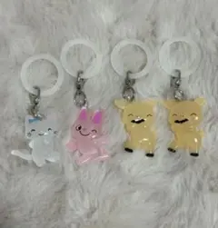 ノンタン　めじるしアクセサリー　3種　（タータン、うさぎさん、ぶたさん×2)