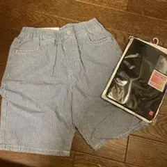ユニクロ ストライプ ショートパンツ 120cm、ヒートテック