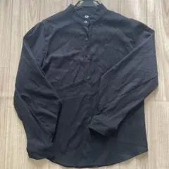 Xint 黒 ボタンアップ 長袖シャツ