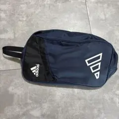 adidasシューズケース ネイビー　紺色　便利アイテム　靴バッグ　靴収納　出張のサムネイル