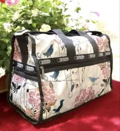 レスポートサック　ボストンバッグ　旅行バッグ　花柄　ミディアムウィークエンダー