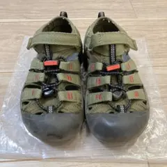 KEEN キッズ　サンダル　ニューポートＨ２　18.5 アウトドア　カーキ