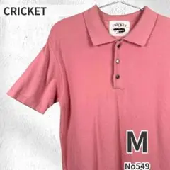 CRICKET サマーニット ポロシャツ 半袖 ゴルフ 綿混 ピンク Mのサムネイル