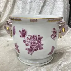 HEREND　ヘレンド　フラワーポット　花柄　シノワズリ　ヤギのサムネイル