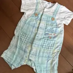 SLAP SLIP チェック柄ロンパース 70