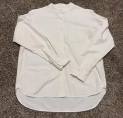 【無印良品/MUJI】アイボリー 長袖 ボタンシャツ 綿100% XS