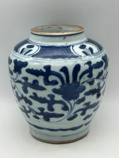 R☆ 南京染付 花唐草文水指 水差し 青花 時代物 中国美術 骨董 - メルカリ