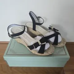 ジェリービーンズ サンダル Mサイズ 黒リボン