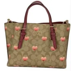 COACH コーチ ハート柄が可愛い2WAYショルダーバッグ 人気