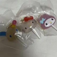 サンリオキャラクターズ カラフルキャンディチャーム キティ　ウサハナ　マイメロ