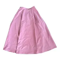 grove サテン　ロング　フレア　スカート　美品　ピンク