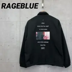 RAGEBLUE レイジブルー コーチジャケット 裏ボア バックプリント M 黒