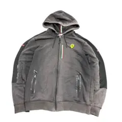 7AS12 PUMA×Ferrari ジップアップパーカー　L 墨色　古着