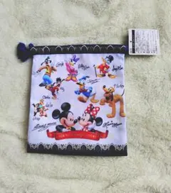 ★新品タグ付き★　ディズニーリゾート　巾着　サイン入り　ランド　シーのサムネイル