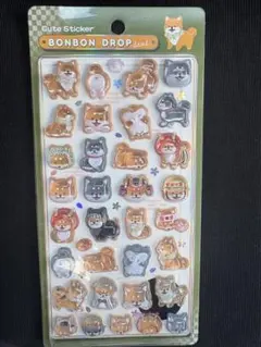 新品未開封　正規品　ボンボンドロップシール　柴犬　和柄