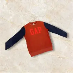 ギャップ　長袖トレーナー　ロゴ　裏起毛　バイカラー　XXSサイズ