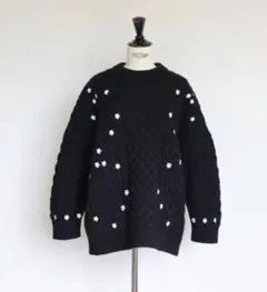 ジプソフィア gypsohila Floral Cable Knit BLACK