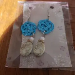 水引&カメオ　ピアス