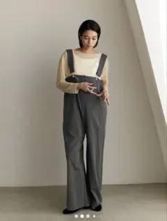 週末限定SALE！brown＆streetピンストライプオーバーオールgray