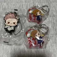 呪術廻戦アクリルキーホルダー、ラバーチャーム3個セット