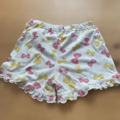 リボン柄フリル付きハーフパンツ 120サイズ