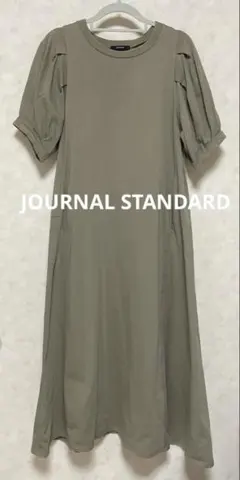 JOURNAL STANDARD パフスリーブ ロングワンピース カーキのサムネイル