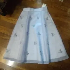 レッセパッセ・お花の刺繍・フレアスカート・Mサイズ・未使用です♪