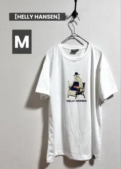 【HELLY HANSEN】イラスト Tシャツ M ポリエステル 通気性 速乾
