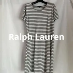 Ralph Lauren ラルフローレンコットンミニワンピース 半袖ボーダー美品