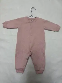 ピンク キルティングロンパース 70cm