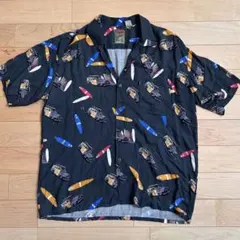 古着　開襟シャツ　ユニセックス　オーバーサイズ