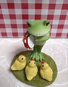 コポー　カエルとひよこ 置物
