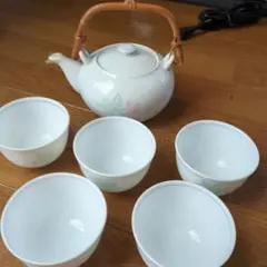 花柄の急須湯呑みセット