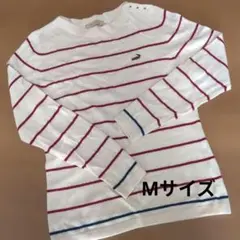 Crocodile ストライプ アンゴラ混セーター