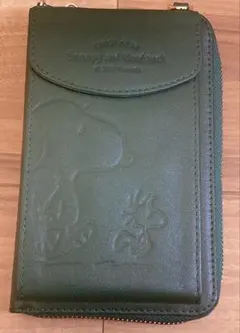 スヌーピー スマホショルダーバッグ グリーン
