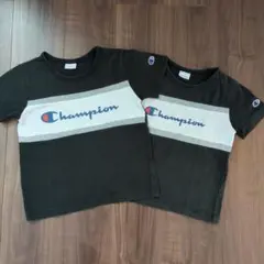 チャンピオン Tシャツ 130 120 2枚セット　ブラック兄弟