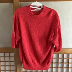 WRAPINKNOT 半袖 レッドニットセーター サイズ3 - メルカリ