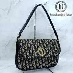 美品 Dior ディオール ショルダーバッグ トロッター ネイビー ヴィンテージ