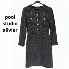 新品未使用　パールボタンツイードワンピース